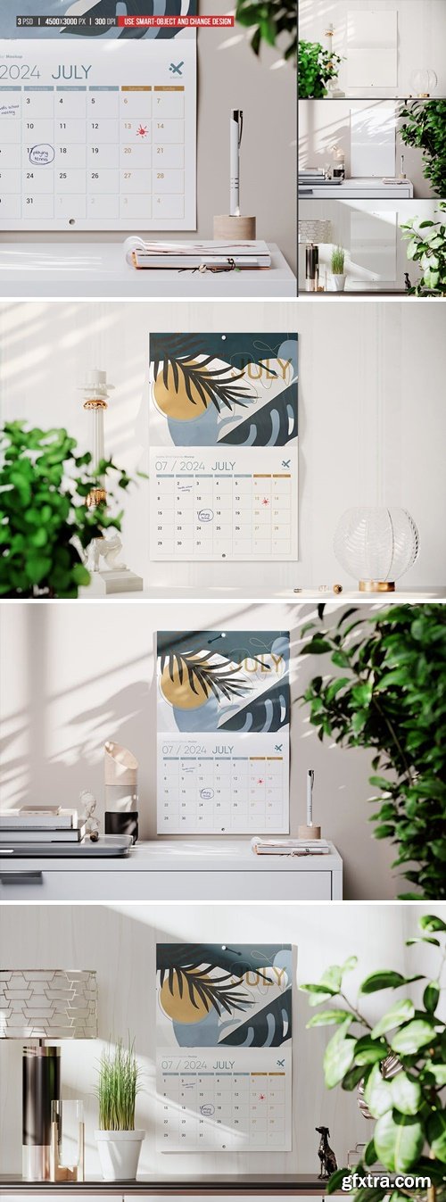 Saddle Stitch Calendar on the Wall Mockup 9DKUJYR Saddle Stitch Calendar on the Wall Mockup 9DKUJYR