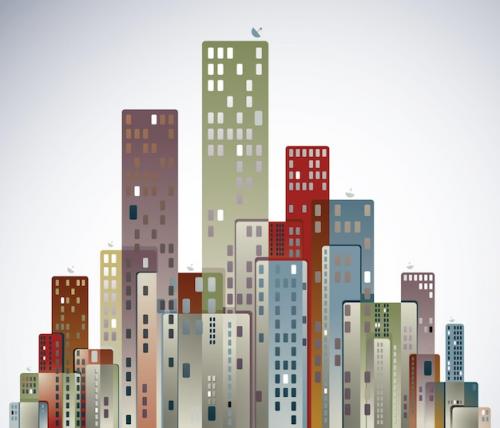 Premium Vector | Modern city panorama vector illustration. Premium PSD