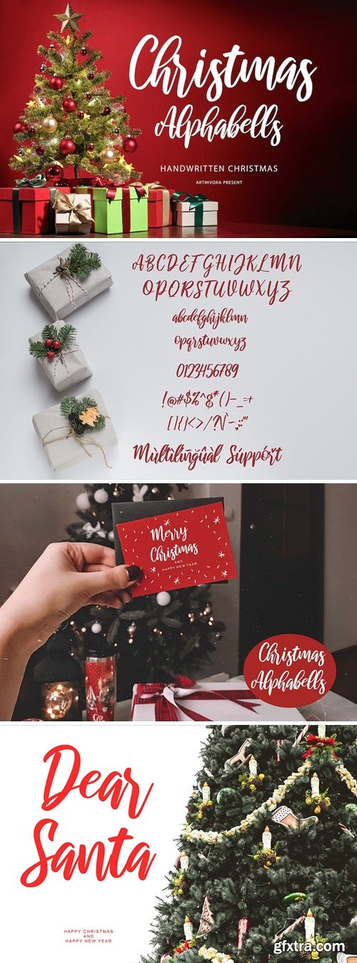 Christmas Alphabells - Handwritten Font Christmas Alphabells - Handwritten Font