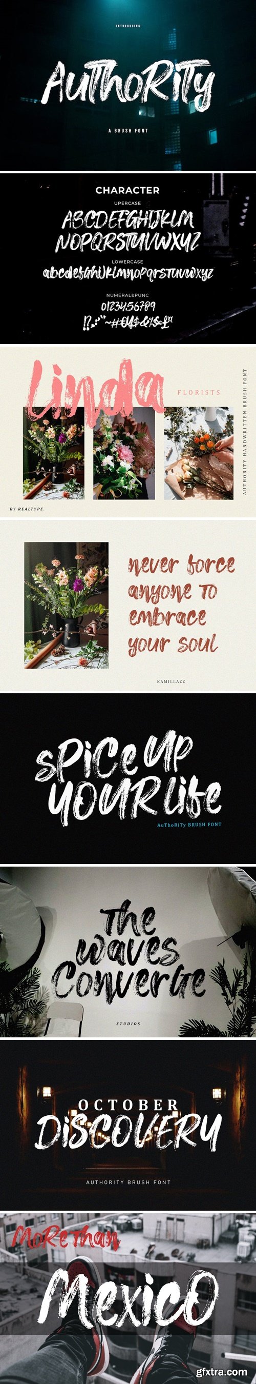 Authority Brush Fonts Authority Brush Fonts