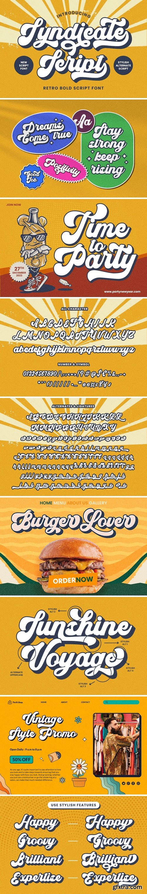 Syndicate - Retro Bold Script Font Syndicate - Retro Bold Script Font