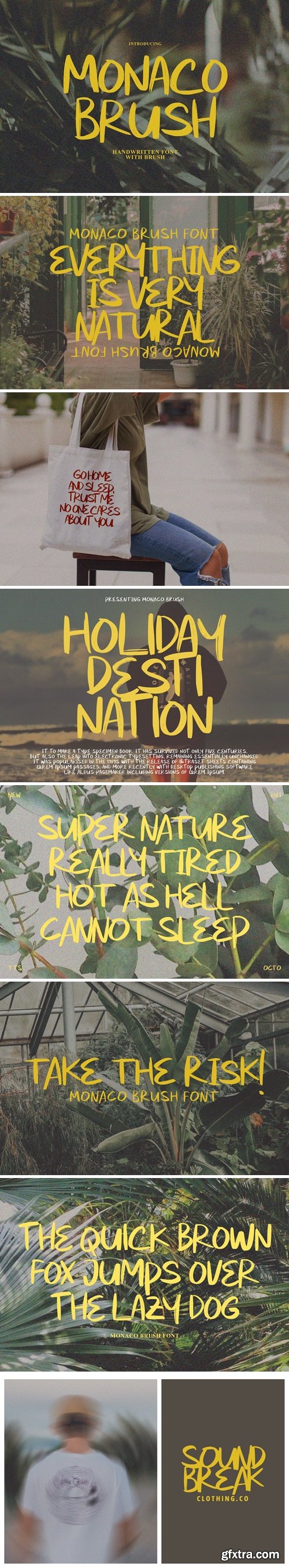 Monaco - Handwritten Brush Font Monaco - Handwritten Brush Font