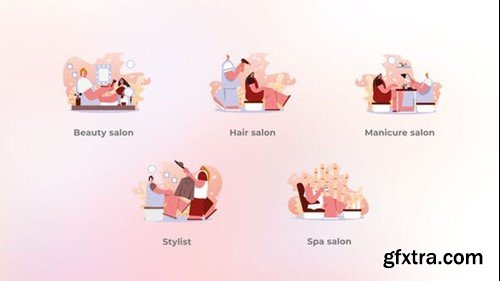 Videohive Beauty Salon - Body Positive  Flat Concept 48849836