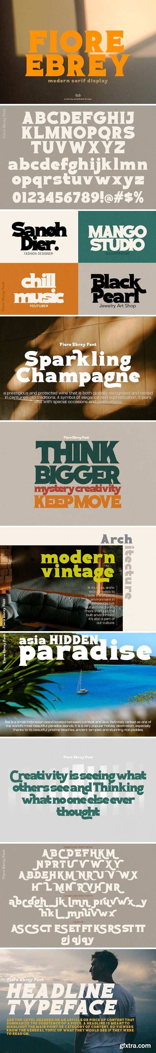 Fiore Ebrey - Display Font Fiore Ebrey - Display Font