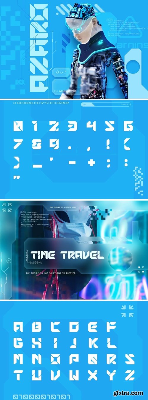 Azaro - Futuristic Sci-fi Font Azaro - Futuristic Sci-fi Font