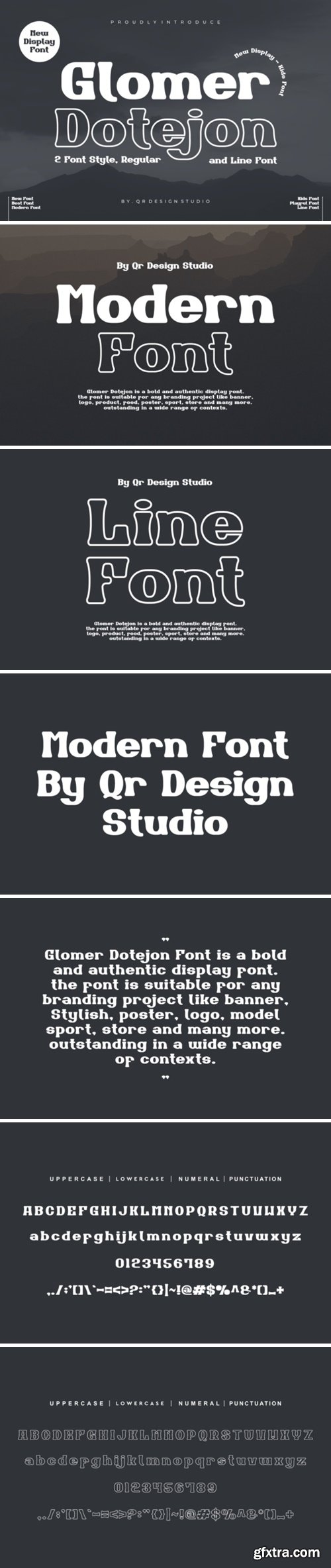 Glomer Dotejon Font