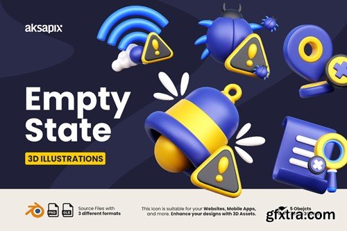 Empty State 3D Illustrations WP2V99M