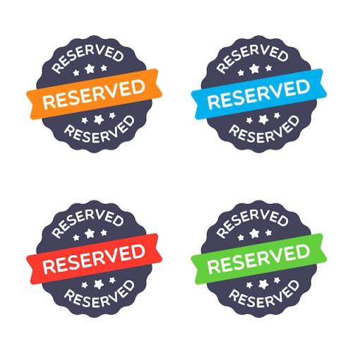 Premium Vector | Vector reserved star badge labels Premium PSD