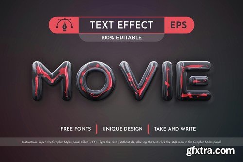 Glass Blood - Editable Text Effect, Font Style B7UYNUN