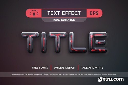 Glass Blood - Editable Text Effect, Font Style B7UYNUN