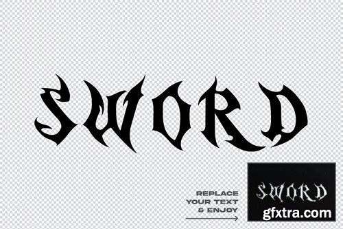 Sword Metal Layer Style Text Effect Text Effect 6EWDBHQ