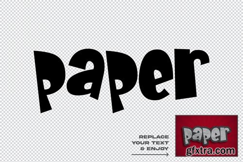 Paper PSD Layer Style Text Effect Z3CBZTU