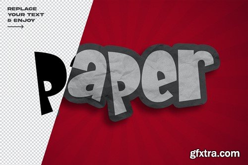 Paper PSD Layer Style Text Effect Z3CBZTU