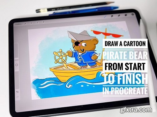How to draw a Pirate Bear in Procreate