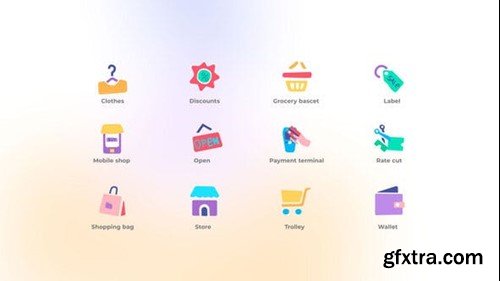 Videohive Shopping - Icons Set 48918667