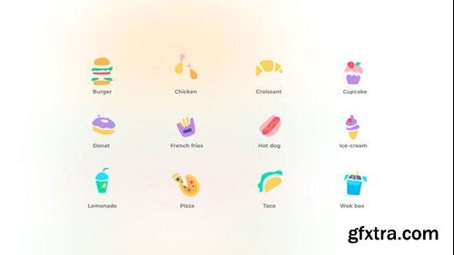 Videohive Fastfood - Icons Set 48918484 Videohive Fastfood - Icons Set 48918484