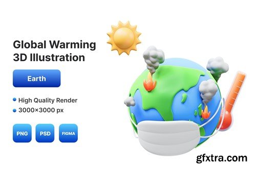 Global Warming 3D Illustration 2JPQT8T Global Warming 3D Illustration 2JPQT8T