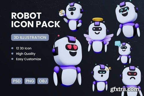 Robot Activity 3D Icon DEBBQAU