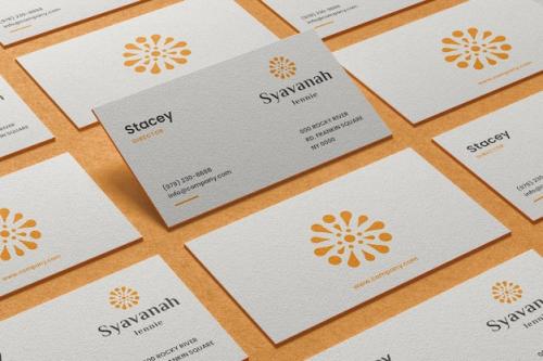 Premium PSD | Pattern visit cards, simple business card mockup front and back easy to edit Premium PSD