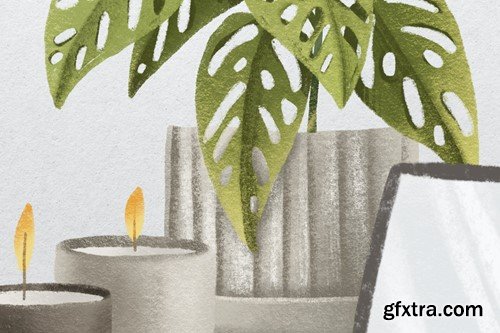 Cozy hygge home interior X76CL2D