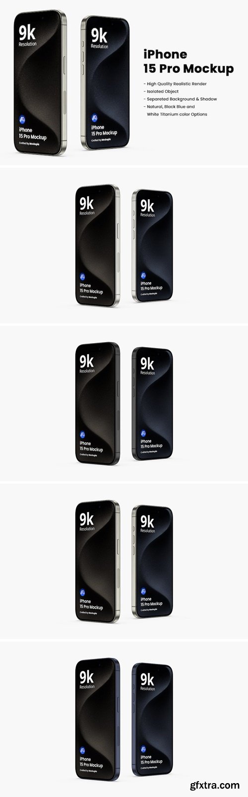 iPhone 15 Pro Mockup MLVMFEF