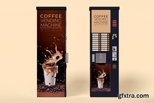 Coffee Vending Machine Mockup Set N9544R3 Coffee Vending Machine Mockup Set N9544R3