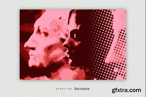 Halftone PSD Photo Effect PRAV5GQ Halftone PSD Photo Effect PRAV5GQ