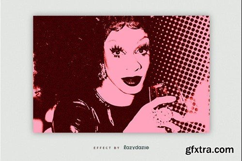 Halftone PSD Photo Effect PRAV5GQ Halftone PSD Photo Effect PRAV5GQ