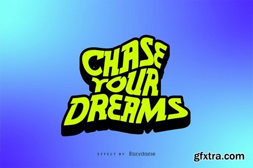 Bright Warped Vector Text Effect Mockup ZS92NFX