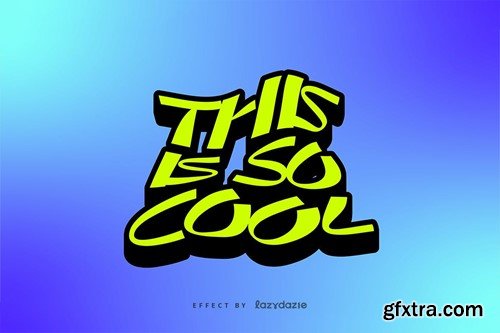 Bright Warped Vector Text Effect Mockup ZS92NFX