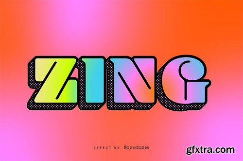 Bold & Colourful Text Effect Mockup J9EBSLL