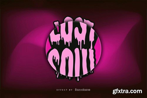 Warped Vector Text Effect Mockup WD7UDT5