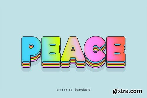 Colourful Gradient Vector Text Effect Mockup CUQXVUT