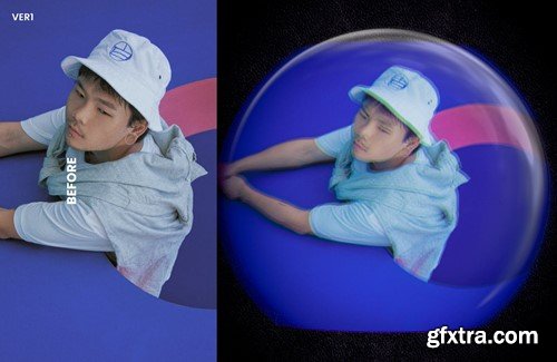 Blurred Fisheye Lens Photoshop Effect RETMGT7