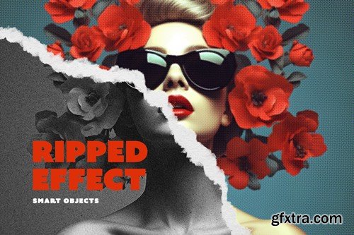 Ripped Magazine Photo Effect YAEQXSA