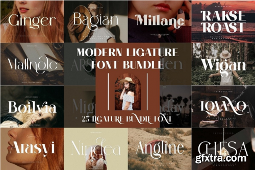 Modern Ligature Font Bundle