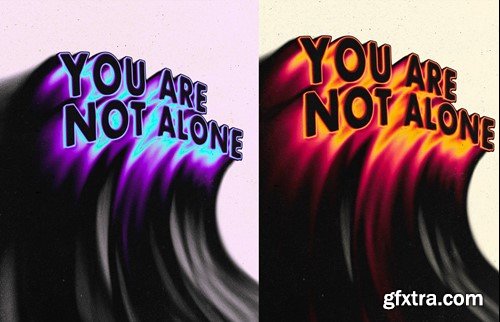 Not Alone Melting Text PSD Template L7CKNZZ Not Alone Melting Text PSD Template L7CKNZZ
