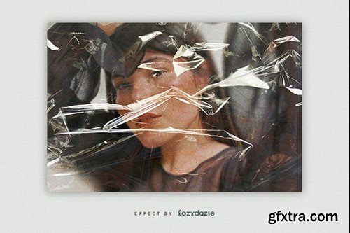 Plastic Wrap PSD Photo Effect QCFS34G