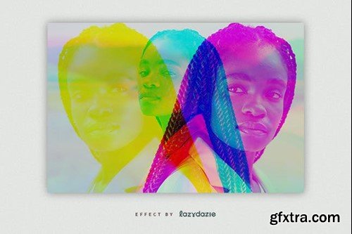 Triple Exposure Glitch PSD Photo Effect FF4LHG3