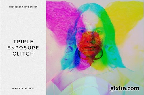 Triple Exposure Glitch PSD Photo Effect FF4LHG3