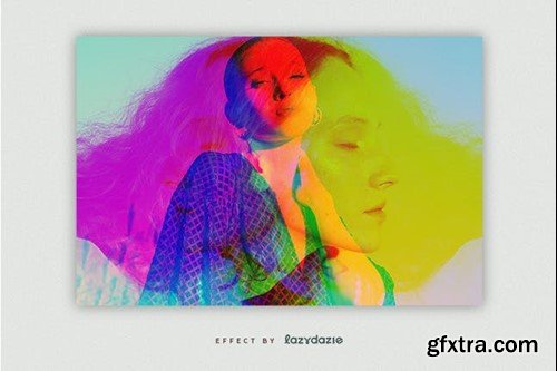 Triple Exposure Glitch PSD Photo Effect FF4LHG3
