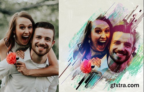 Abstract Art Portrait Photo Effect L7A2YMN