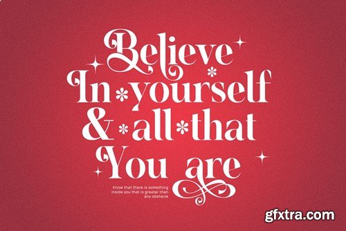 Hubein Kamaru Elegant Ligature Serif Font Typeface 6P4NB5N