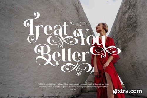 Hubein Kamaru Elegant Ligature Serif Font Typeface 6P4NB5N