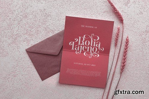 Hubein Kamaru Elegant Ligature Serif Font Typeface 6P4NB5N