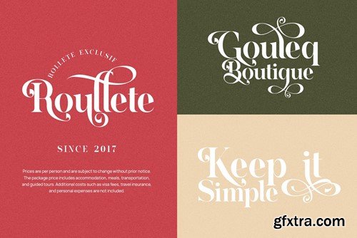 Hubein Kamaru Elegant Ligature Serif Font Typeface 6P4NB5N