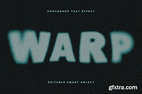 Blurred Tv Glitch Text Effect Mockup 54GVKKB