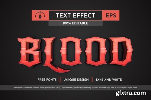 Blade - Editable Text Effect, Font Style AXFM3BN Blade - Editable Text Effect, Font Style AXFM3BN