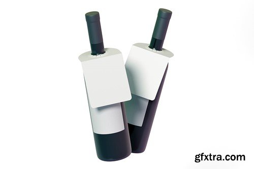 Bottle Neck Hang Tag Mockup Set MLP79WJ Bottle Neck Hang Tag Mockup Set MLP79WJ