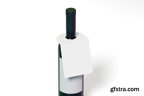 Bottle Neck Hang Tag Mockup Set MLP79WJ Bottle Neck Hang Tag Mockup Set MLP79WJ